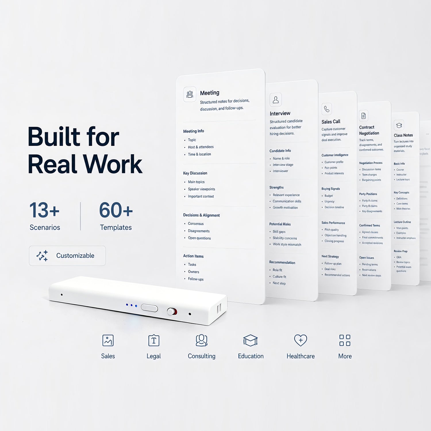 Echo 13+ professional scenarios and 60+ templates for real workflows