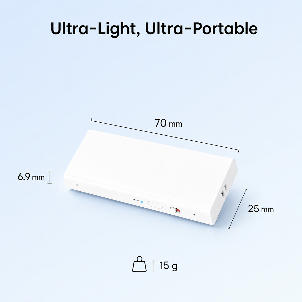 Echo Mini 6.9 mm thin and 15 g ultra-light wearable AI note taker